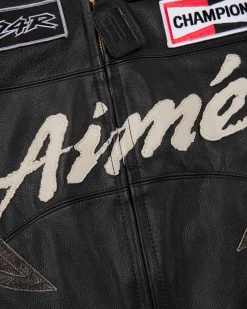 Aimé Leon Dore ALD / Vanson Distressed Leather Moto Jacket