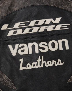 Aimé Leon Dore ALD / Vanson Distressed Leather Moto Jacket