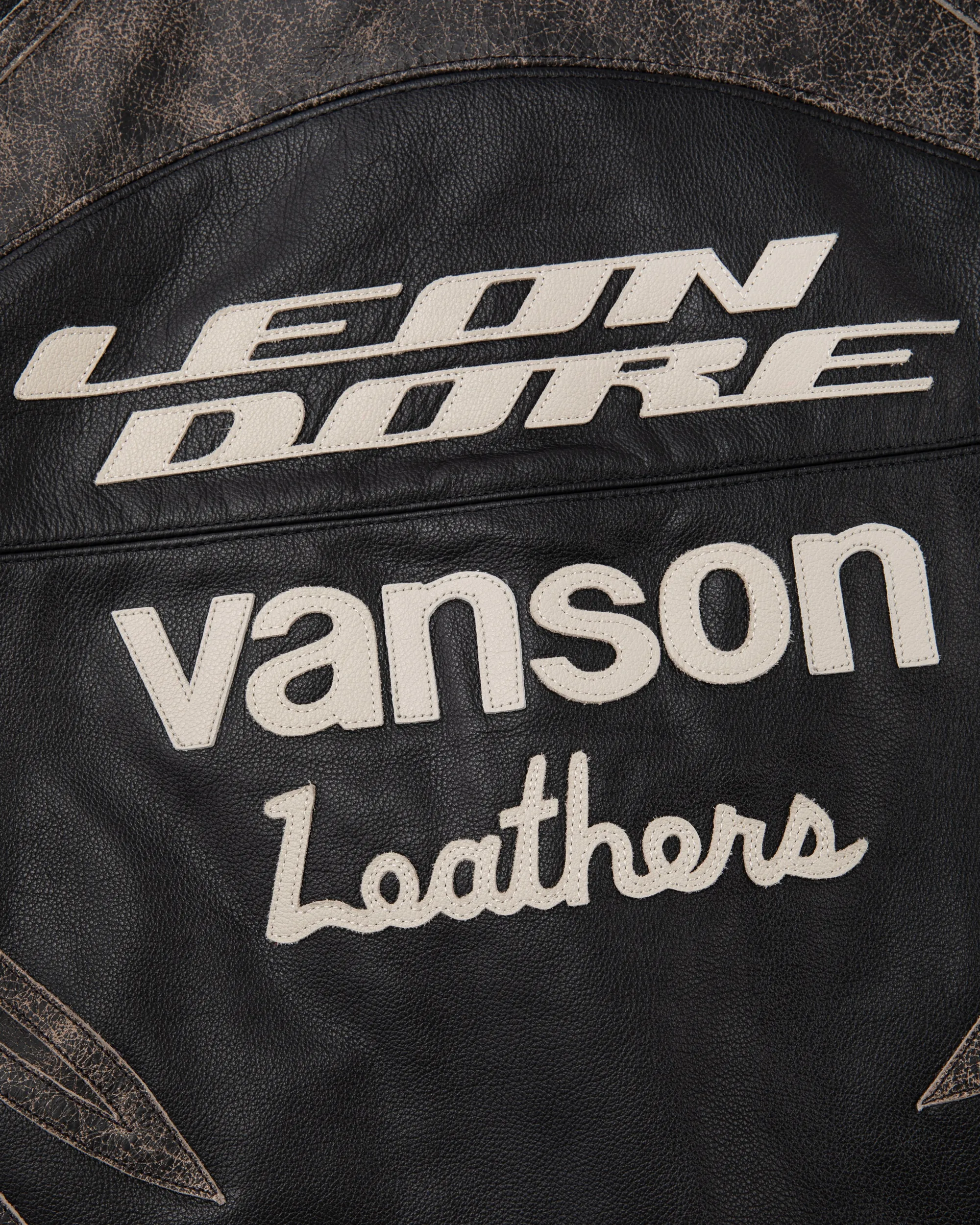Aimé Leon Dore ALD / Vanson Distressed Leather Moto Jacket