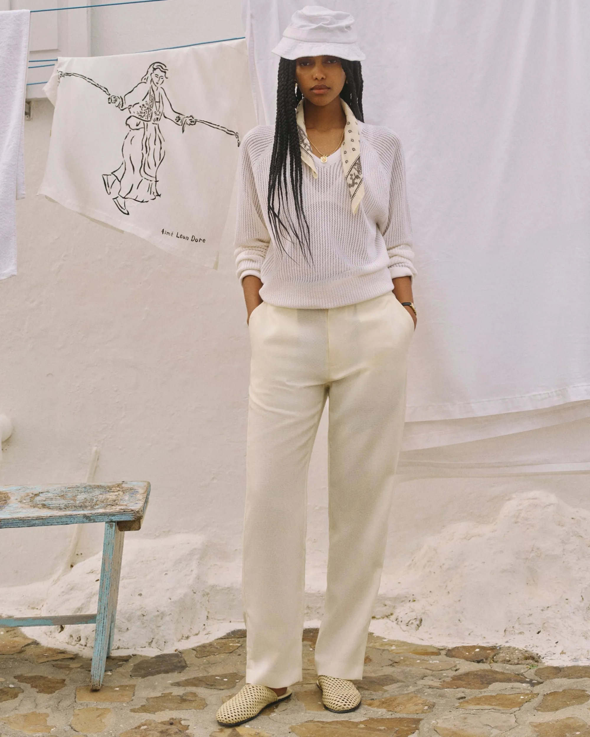 Aimé Leon Dore Basketweave Elasticated Waist Trouser