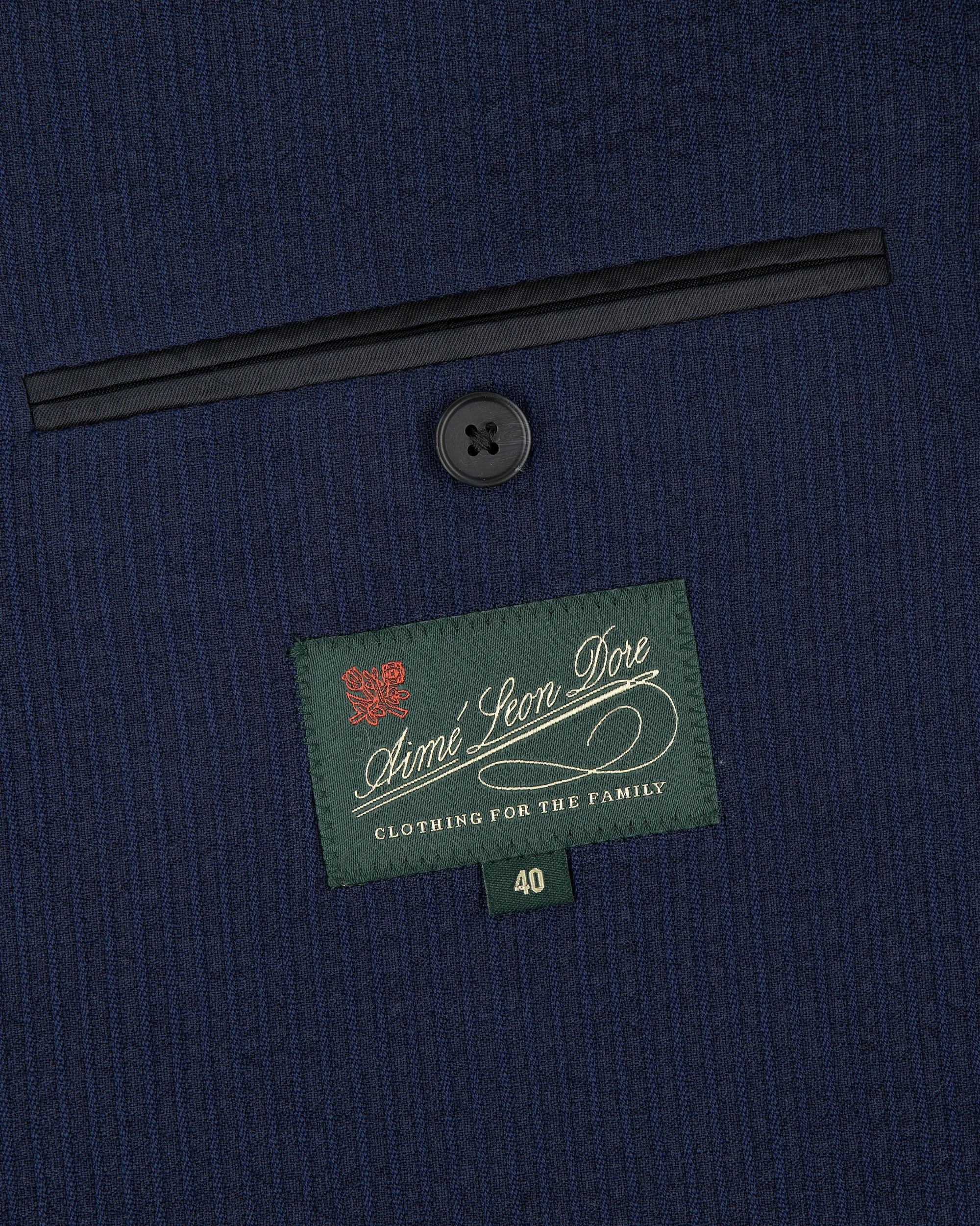 Aimé Leon Dore Double-Breasted Wool Seersucker Suit Jacket