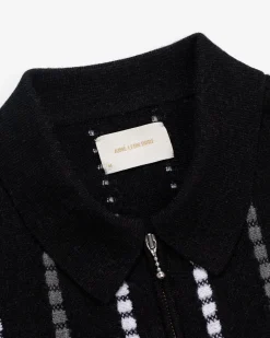 Aimé Leon Dore Jacquard Stripe Polo Cardigan