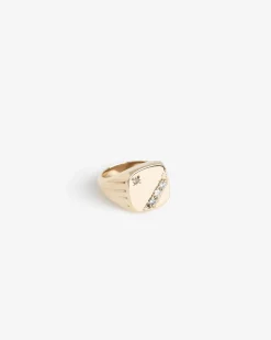 Aimé Leon Dore 14Kt Gold Diamond Signet  Ring
