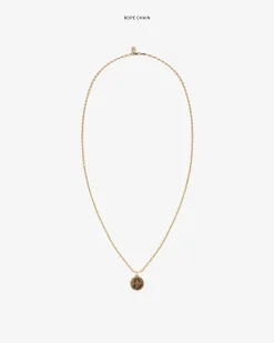 Aimé Leon Dore 14Kt Gold Sappho Poet Relief Pendant