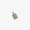 Aimé Leon Dore 14Kt Gold Stained Glass Crest Pendant