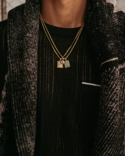 Aimé Leon Dore 14Kt Gold Stained Glass Crest Pendant