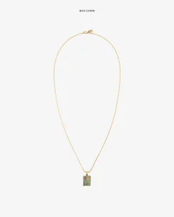 Aimé Leon Dore 14Kt Gold Stained Glass Crest Pendant