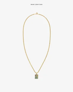 Aimé Leon Dore 14Kt Gold Stained Glass Crest Pendant