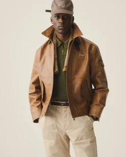 Aimé Leon Dore Leather Aviator Jacket