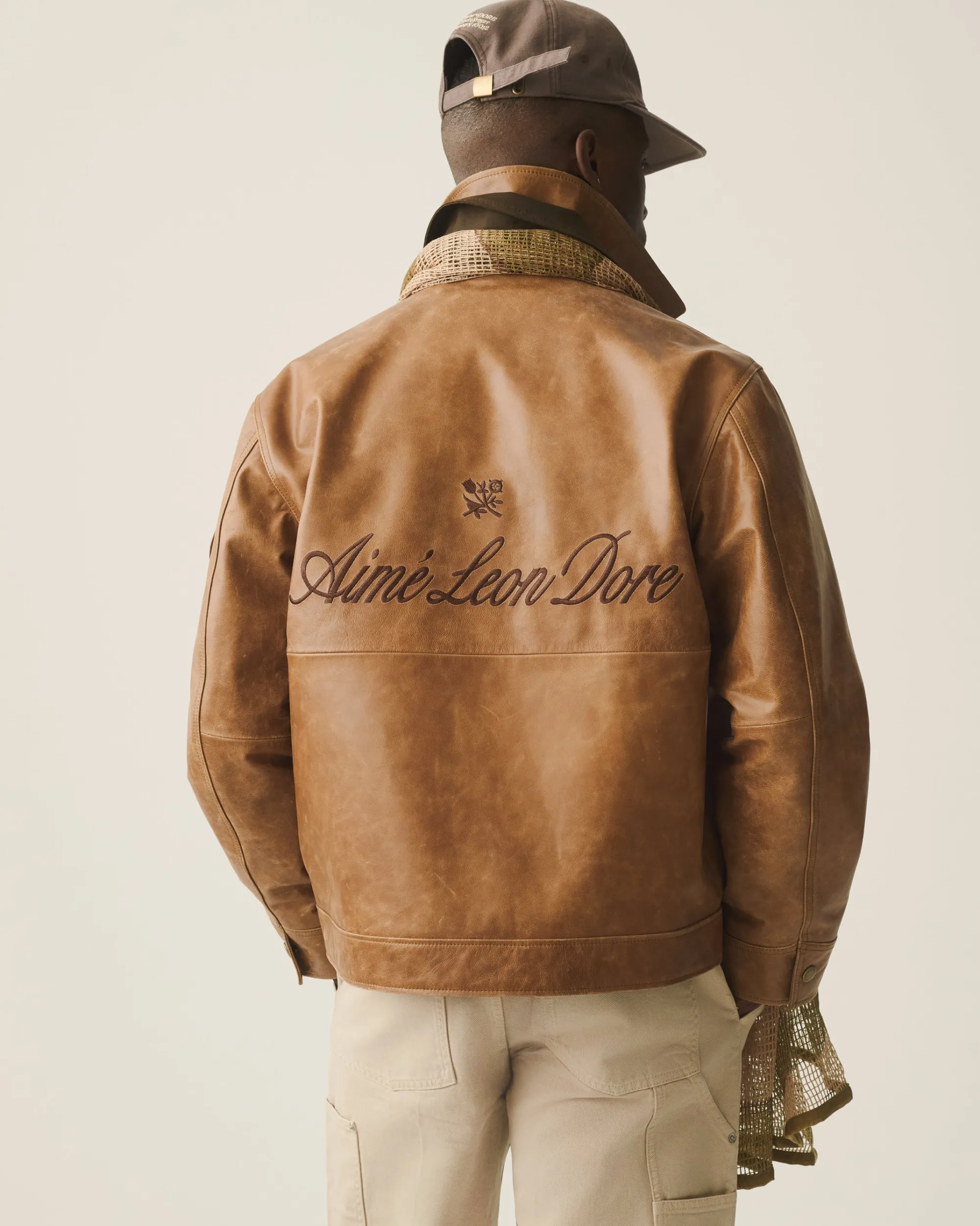 Aimé Leon Dore Leather Aviator Jacket