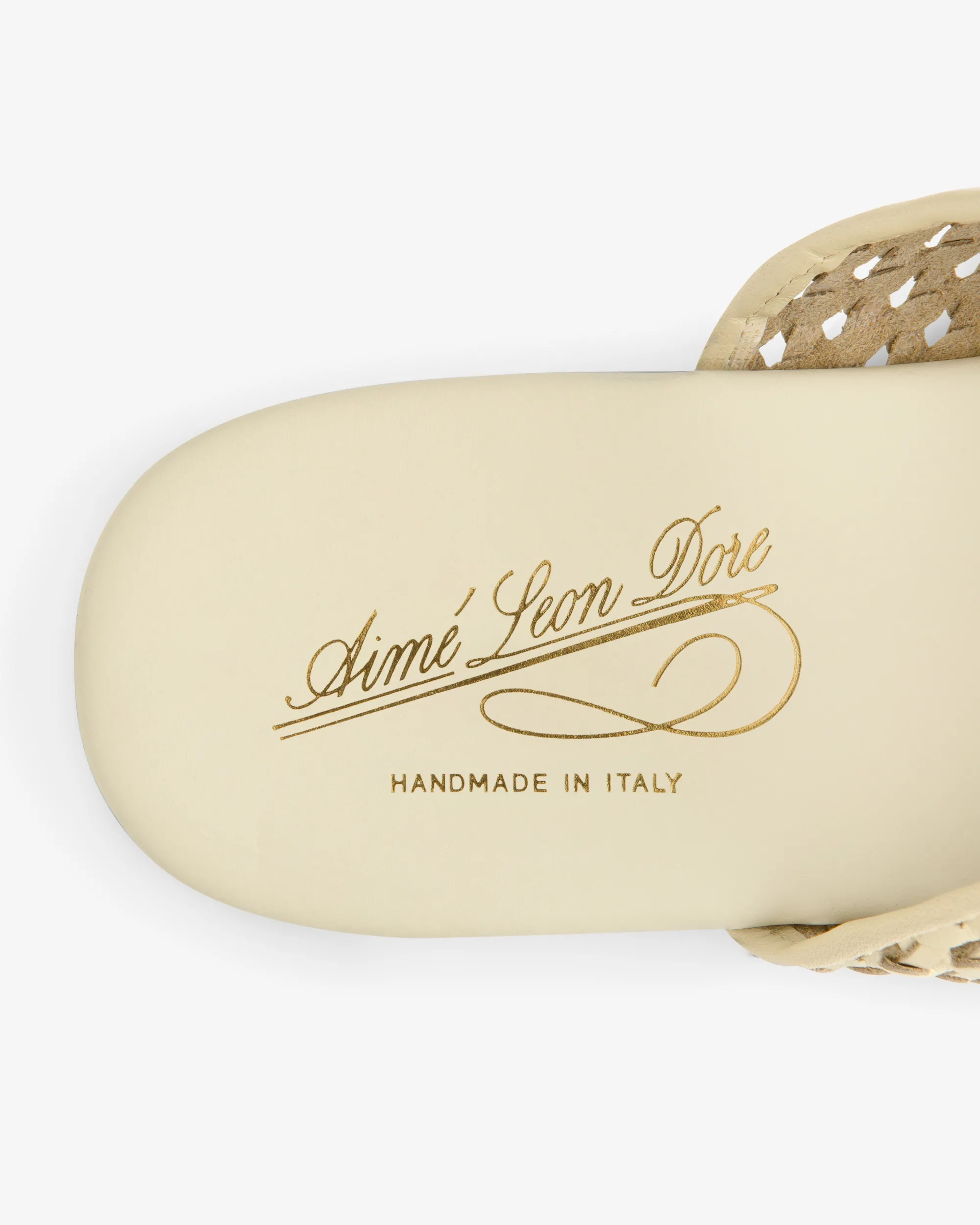 Aimé Leon Dore Leather Raffia Mule