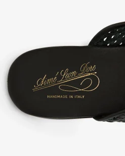 Aimé Leon Dore Leather Raffia Mule