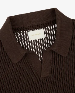 Aimé Leon Dore Long-Sleeve Mesh Knit Polo
