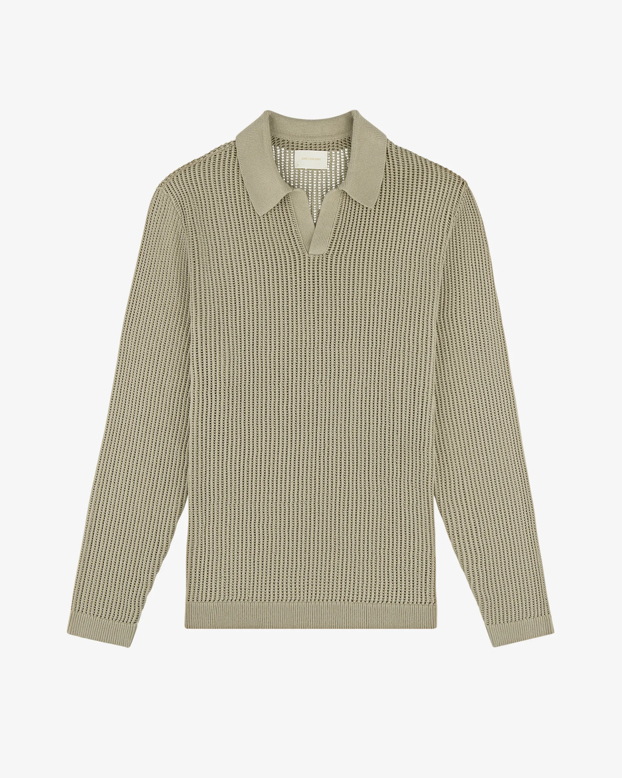 Aimé Leon Dore Long-Sleeve Mesh Knit Polo