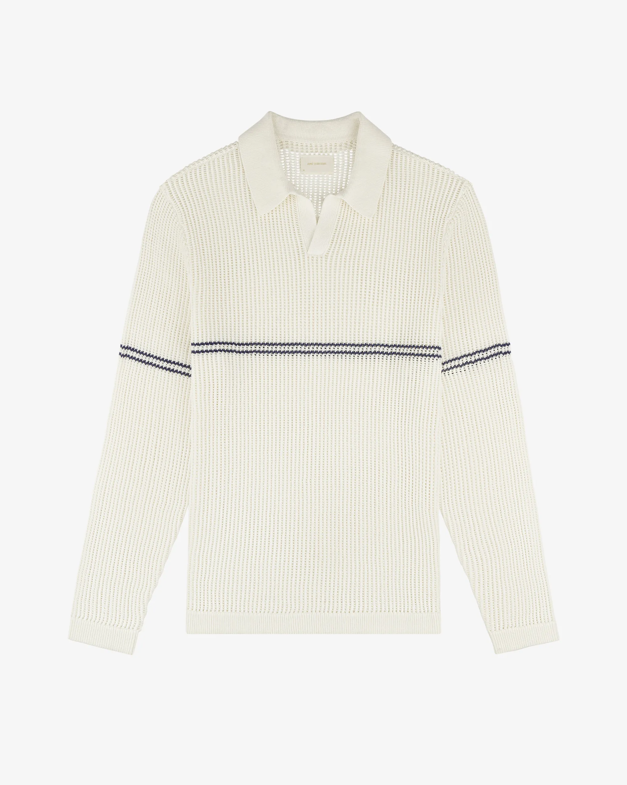 Aimé Leon Dore Long-Sleeve Mesh Knit Polo