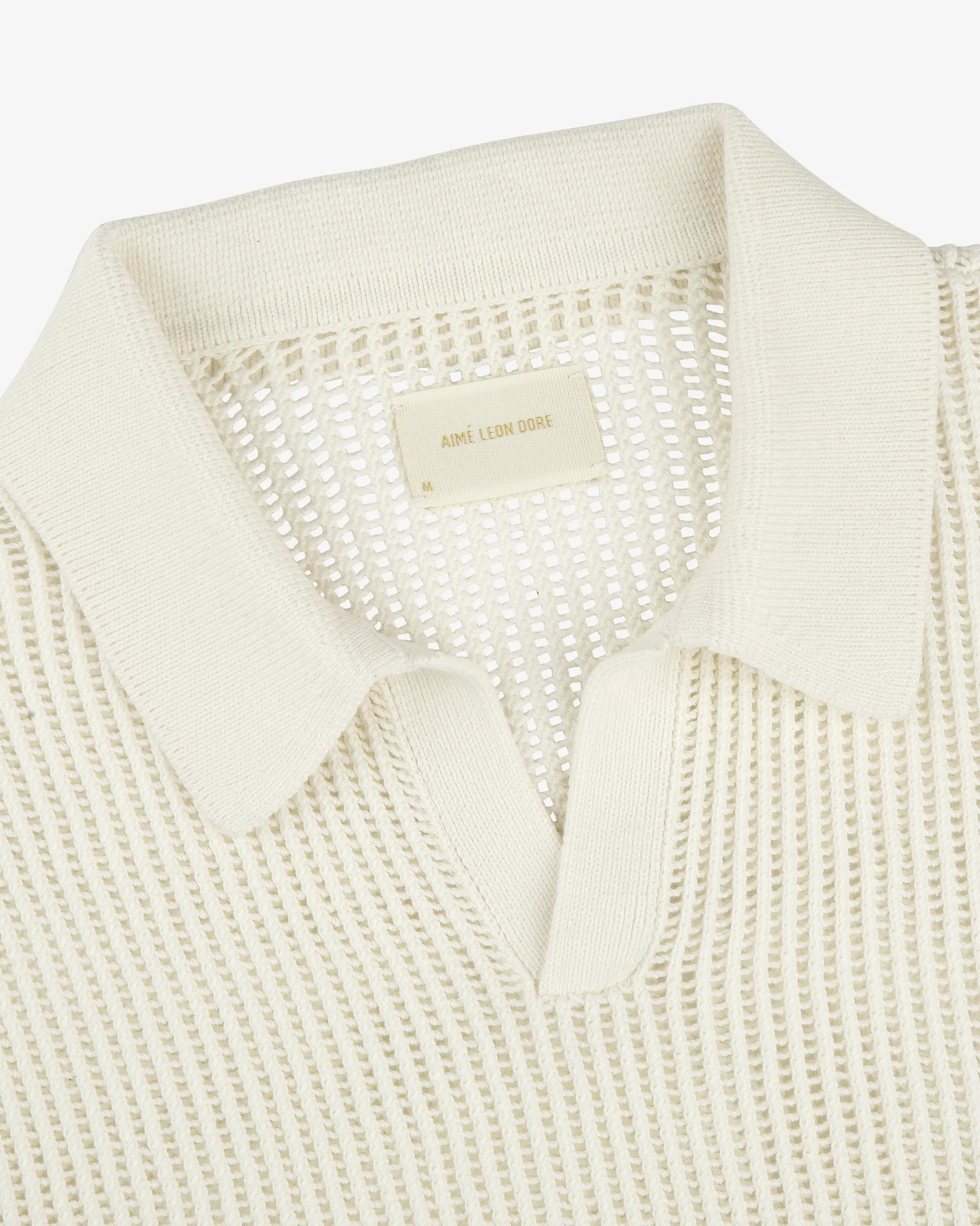 Aimé Leon Dore Long-Sleeve Mesh Knit Polo