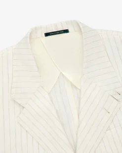 Aimé Leon Dore Striped Linen Suit Jacket